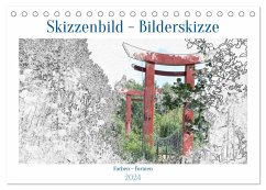 Skizzenbilder - Bilderskizzen (Tischkalender 2024 DIN A5 quer), CALVENDO Monatskalender