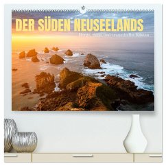 Der Süden Neuseelands: Berge, Seen und traumhafte Küsten (hochwertiger Premium Wandkalender 2024 DIN A2 quer), Kunstdruck in Hochglanz - Aust, Gerhard