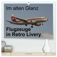 Im alten Glanz: Flugzeuge in Retro Livery (hochwertiger Premium Wandkalender 2024 DIN A2 quer), Kunstdruck in Hochglanz