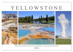 Yellowstone und der Grand Teton Nationalpark - unterwegs mit Julia Hahn (Wandkalender 2024 DIN A2 quer), CALVENDO Monatskalender