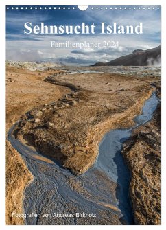 Sehnsucht Island Familienplaner 2024 (Wandkalender 2024 DIN A3 hoch), CALVENDO Monatskalender