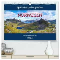 Spektakuläre Bergwelten Norwegen (hochwertiger Premium Wandkalender 2024 DIN A2 quer), Kunstdruck in Hochglanz - Miriam Schwarzfischer, Fotografin