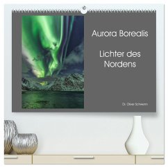 Aurora Borealis - Lichter des Nordens (hochwertiger Premium Wandkalender 2024 DIN A2 quer), Kunstdruck in Hochglanz