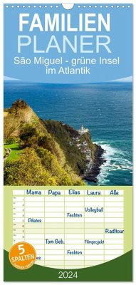 Familienplaner 2024 - São Miguel - Grüne Insel im Atlantik mit 5 Spalten (Wandkalender, 21 x 45 cm) CALVENDO