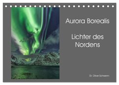 Aurora Borealis - Lichter des Nordens (Tischkalender 2024 DIN A5 quer), CALVENDO Monatskalender