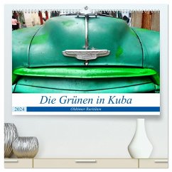 Die Grünen in Kuba - Oldtimer-Raritäten (hochwertiger Premium Wandkalender 2024 DIN A2 quer), Kunstdruck in Hochglanz