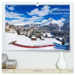Graubünden Engadin 2024 (hochwertiger Premium Wandkalender 2024 DIN A2 quer), Kunstdruck in Hochglanz - Dieterich, Werner