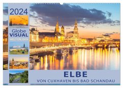 ELBE - Von Cuxhaven bis Bad Schandau (Wandkalender 2024 DIN A2 quer), CALVENDO Monatskalender