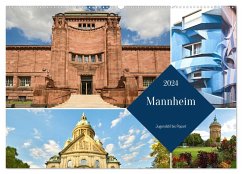 Mannheim - Jugendstil bis Popart (Wandkalender 2024 DIN A2 quer), CALVENDO Monatskalender - boeTtchEr, U