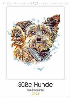 Süße Hunde (Wandkalender 2024 DIN A3 hoch), CALVENDO Monatskalender