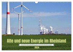 Alte und neue Energie im Rheinland - zwischen Braunkohletagebau und Windkraftanlagen (Wandkalender 2024 DIN A3 quer), CALVENDO Monatskalender