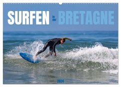Surfen in der Bretagne (Wandkalender 2024 DIN A2 quer), CALVENDO Monatskalender
