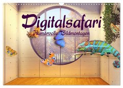 Digitalsafari - humorvolle Bildmontagen (Wandkalender 2024 DIN A3 quer), CALVENDO Monatskalender - Brunner-Klaus, Liselotte