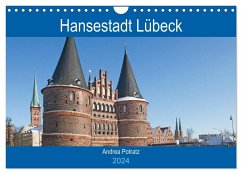 Hansestadt Lübeck / Geburtstagskalender (Wandkalender 2024 DIN A4 quer), CALVENDO Monatskalender