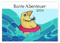 Bunte Abenteuer (Wandkalender 2024 DIN A2 quer), CALVENDO Monatskalender