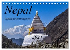 Nepal- Trekking durchs Hochgebirge (Tischkalender 2024 DIN A5 quer), CALVENDO Monatskalender