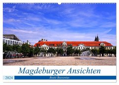 Magdeburger Ansichten (Wandkalender 2024 DIN A2 quer), CALVENDO Monatskalender