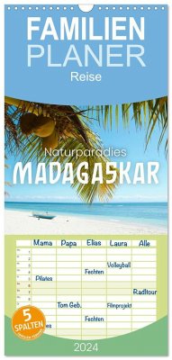 Familienplaner 2024 - Naturparadies Madagaskar mit 5 Spalten (Wandkalender, 21 x 45 cm) CALVENDO
