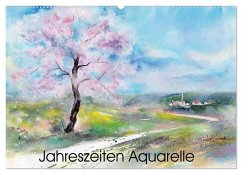 Jahreszeiten Aquarelle (Wandkalender 2024 DIN A2 quer), CALVENDO Monatskalender