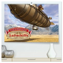 Steampunk Luftschiffe (hochwertiger Premium Wandkalender 2024 DIN A2 quer), Kunstdruck in Hochglanz