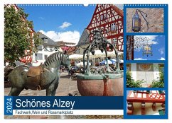 Schönes Alzey - Fachwerk, Wein und Rossmarktplatz (Wandkalender 2024 DIN A2 quer), CALVENDO Monatskalender