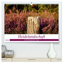 Heidelandschaft im Farbenspiel der Natur (hochwertiger Premium Wandkalender 2024 DIN A2 quer), Kunstdruck in Hochglanz