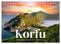 Korfu - Die paradiesische Insel im Mittelmeer. (Tischkalender 2024 DIN A5 quer), CALVENDO Monatskalender