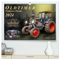 Oldtimer - Traktoren Parade (hochwertiger Premium Wandkalender 2024 DIN A2 quer), Kunstdruck in Hochglanz