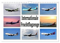 Internationale Frachtflugzeuge (Wandkalender 2024 DIN A4 quer), CALVENDO Monatskalender - schwarz, Sylvia