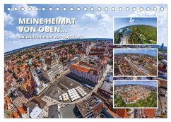 Meine Heimat von oben - Luftbilder von Augsburg (Tischkalender 2024 DIN A5 quer), CALVENDO Monatskalender