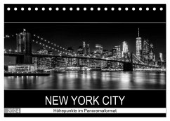NEW YORK CITY Höhepunkte im Panoramaformat (Tischkalender 2024 DIN A5 quer), CALVENDO Monatskalender