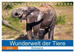 Wunderwelt der Tiere - Botswana (Tischkalender 2024 DIN A5 quer), CALVENDO Monatskalender