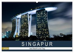 Singapur bei Nacht und Tag (Wandkalender 2024 DIN A2 quer), CALVENDO Monatskalender