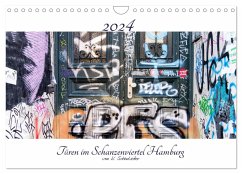 Türen im Schanzenviertel Hamburg (Wandkalender 2024 DIN A4 quer), CALVENDO Monatskalender