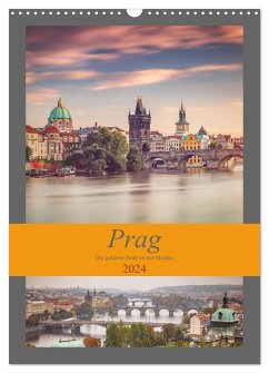 Prag - Die goldene Stadt an der Moldau (Wandkalender 2024 DIN A3 hoch), CALVENDO Monatskalender
