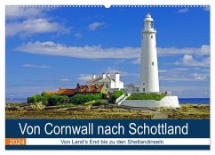 Von Cornwall nach Schottland (Wandkalender 2024 DIN A2 quer), CALVENDO Monatskalender
