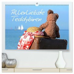 Allerliebste Teddybären (hochwertiger Premium Wandkalender 2024 DIN A2 quer), Kunstdruck in Hochglanz