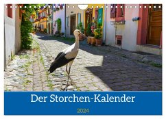 Der Storchenkalender (Wandkalender 2024 DIN A4 quer), CALVENDO Monatskalender - Voigt, Tanja