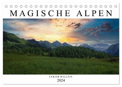 Magische Alpen (Tischkalender 2024 DIN A5 quer), CALVENDO Monatskalender