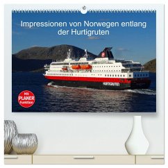 Impressionen von Norwegen entlang der Hurtigruten (hochwertiger Premium Wandkalender 2024 DIN A2 quer), Kunstdruck in Hochglanz