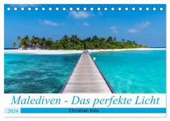 Malediven - Das perfekte Licht (Tischkalender 2024 DIN A5 quer), CALVENDO Monatskalender