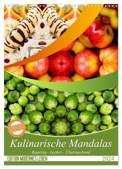 Kulinarische Mandalas (Wandkalender 2024 DIN A3 hoch), CALVENDO Monatskalender