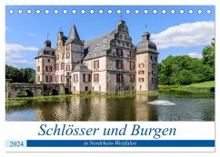 Schlösser und Burgen in NRW (Tischkalender 2024 DIN A5 quer), CALVENDO Monatskalender