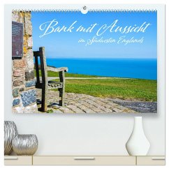 Bank mit Aussicht im Südwesten Englands (hochwertiger Premium Wandkalender 2024 DIN A2 quer), Kunstdruck in Hochglanz
