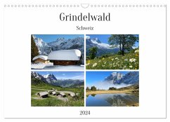 Grindelwald - Jungfrauregion Schweiz (Wandkalender 2024 DIN A3 quer), CALVENDO Monatskalender
