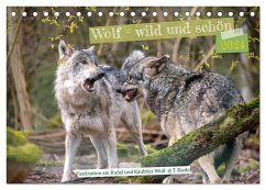Wolf - wild und schön (Tischkalender 2024 DIN A5 quer), CALVENDO Monatskalender