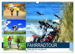 Fahrradtour. Radle dich frei und gesund! (Wandkalender 2024 DIN A3 quer), CALVENDO Monatskalender - Hurley, Rose