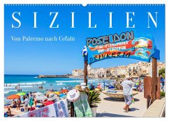 Sizilien - Von Palermo nach Cefalù (Wandkalender 2024 DIN A2 quer), CALVENDO Monatskalender