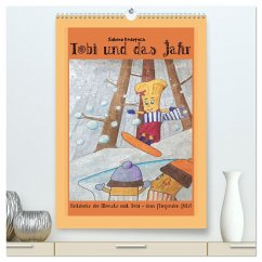 Tobi und das Jahr (hochwertiger Premium Wandkalender 2024 DIN A2 hoch), Kunstdruck in Hochglanz