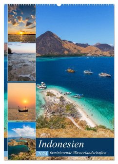 Indonesien - faszinierende Wasserlandschaften (Wandkalender 2024 DIN A2 hoch), CALVENDO Monatskalender